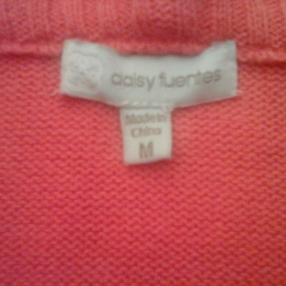 Daisy Fuentes Coral Long Sleeve Off Shoulder Sweater Size M. - Picture 2 of 3